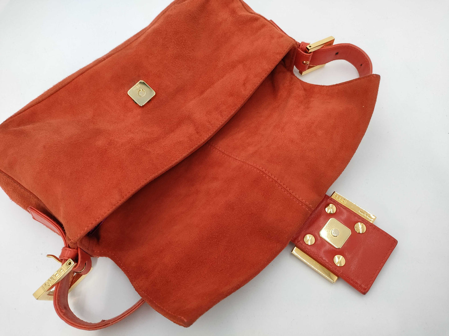 FENDI Mamma Suede One-Shoulder Shoulder Bag