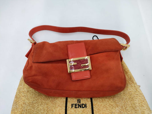 FENDI Mamma Suede One-Shoulder Shoulder Bag