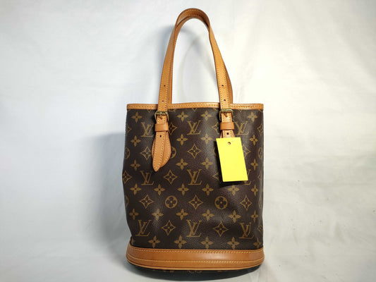 LOUIS VUITTON RFID Unverifiable DK4089 Monogram Bucket PM Tote Bag
