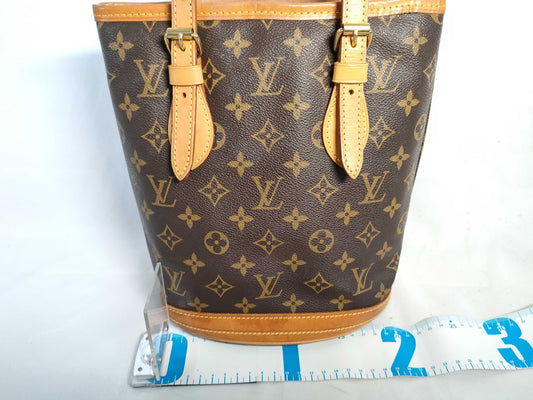 LOUIS VUITTON RFID Unverifiable DK4089 Monogram Bucket PM Tote Bag