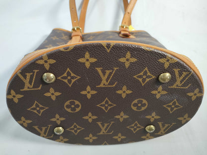 LOUIS VUITTON RFID Unverifiable DK4089 Monogram Bucket PM Tote Bag