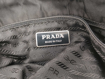 PRADA Nylon Triangle Plate Tote Bag
