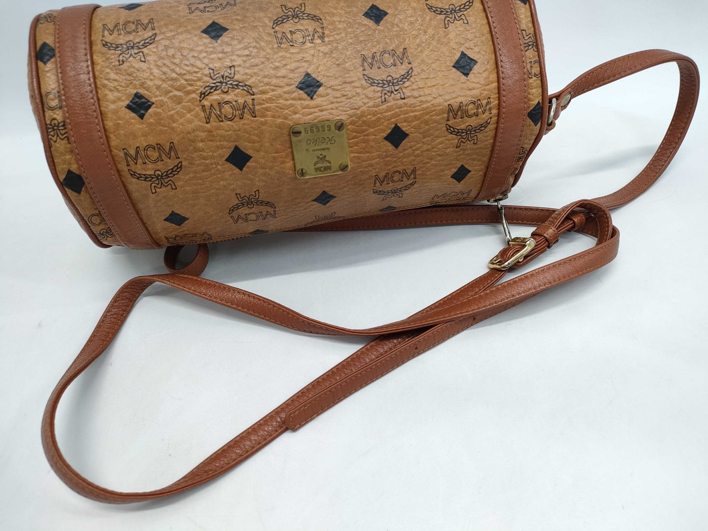 MCM Cylindrical Shoulder Bag