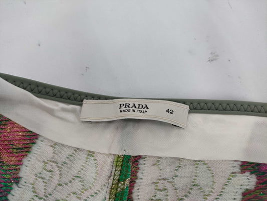 PRADA Embroidered All-Over Print Bottoms Pants
