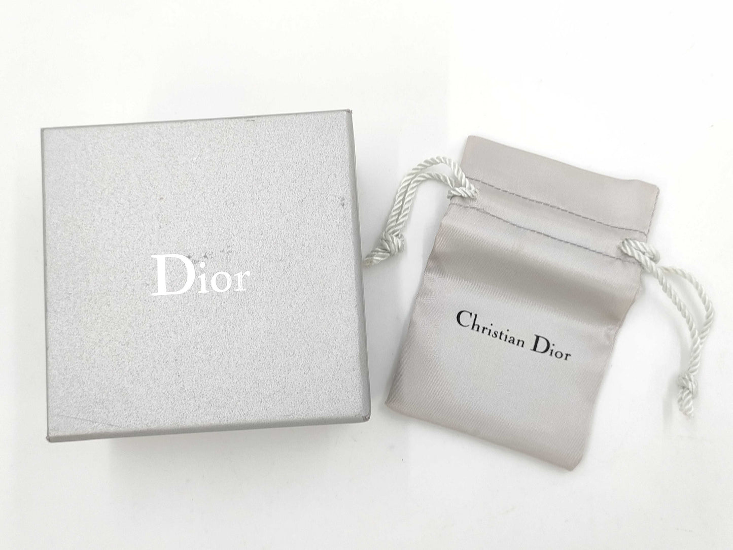 Dior Ribbon Logo Faux Pearl Choker Necklace