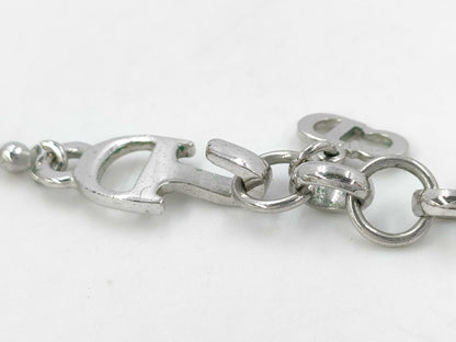 Dior Ribbon Logo Faux Pearl Choker Necklace