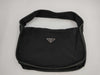 PRADA Nylon One-Shoulder Bag Black with Triangle Logo