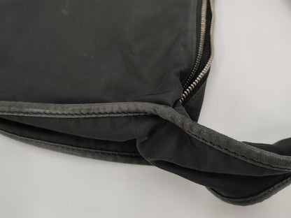 PRADA Nylon One-Shoulder Bag Black with Triangle Logo