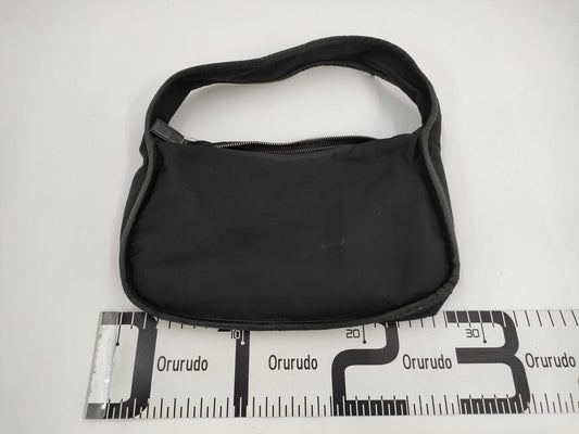 PRADA Nylon One-Shoulder Bag Black with Triangle Logo