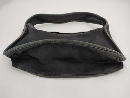 PRADA Nylon One-Shoulder Bag Black with Triangle Logo