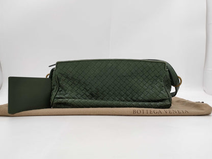 BOTTEGA VENETA Intrecciato Shoulder Bag Green Handbag