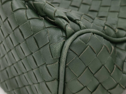 BOTTEGA VENETA Intrecciato Shoulder Bag Green Handbag