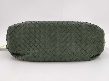BOTTEGA VENETA Intrecciato Shoulder Bag Green Handbag