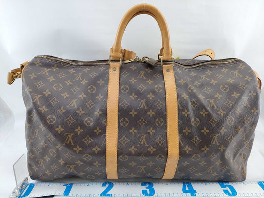 LOUIS VUITTON Monogram M41414 Keepall Bandouliere 55 Boston Bag