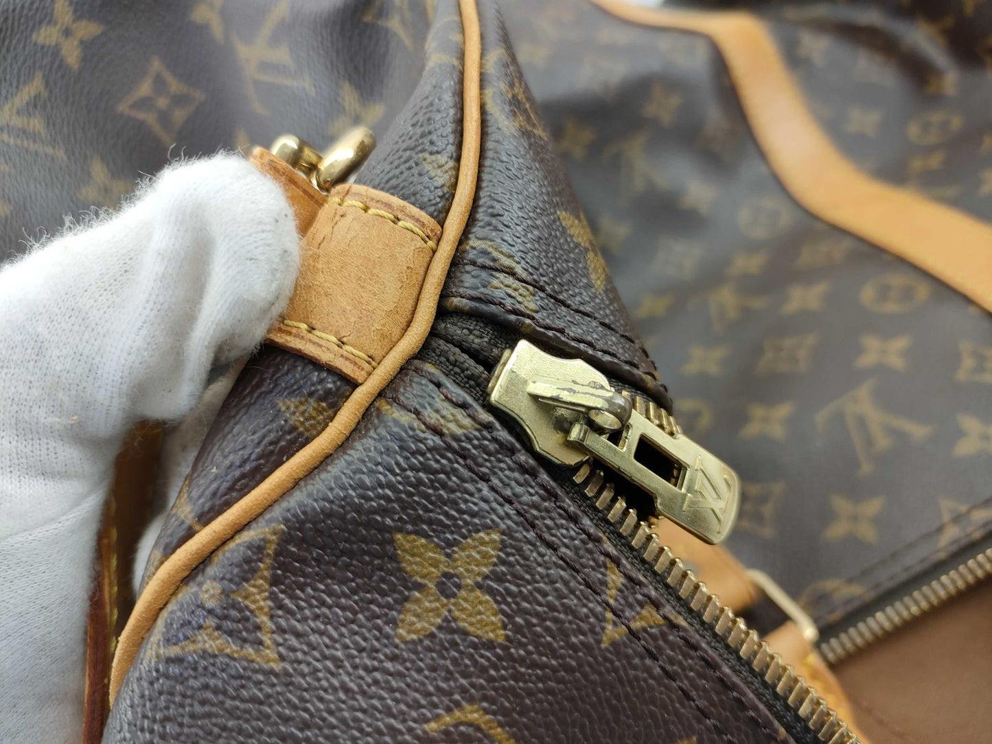 LOUIS VUITTON Monogram M41414 Keepall Bandouliere 55 Boston Bag