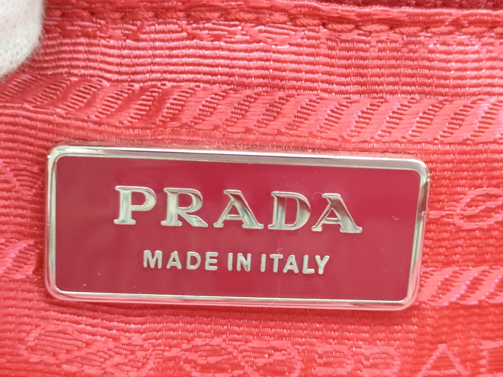PRADA Nylon Hand Ribbon Pink Handbag