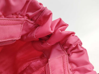 PRADA Nylon Hand Ribbon Pink Handbag