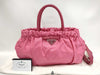 PRADA Nylon Hand Ribbon Pink Handbag