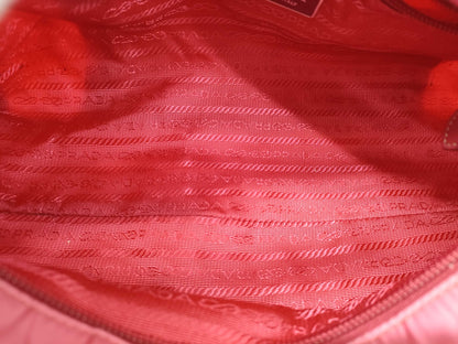 PRADA Nylon Hand Ribbon Pink Handbag