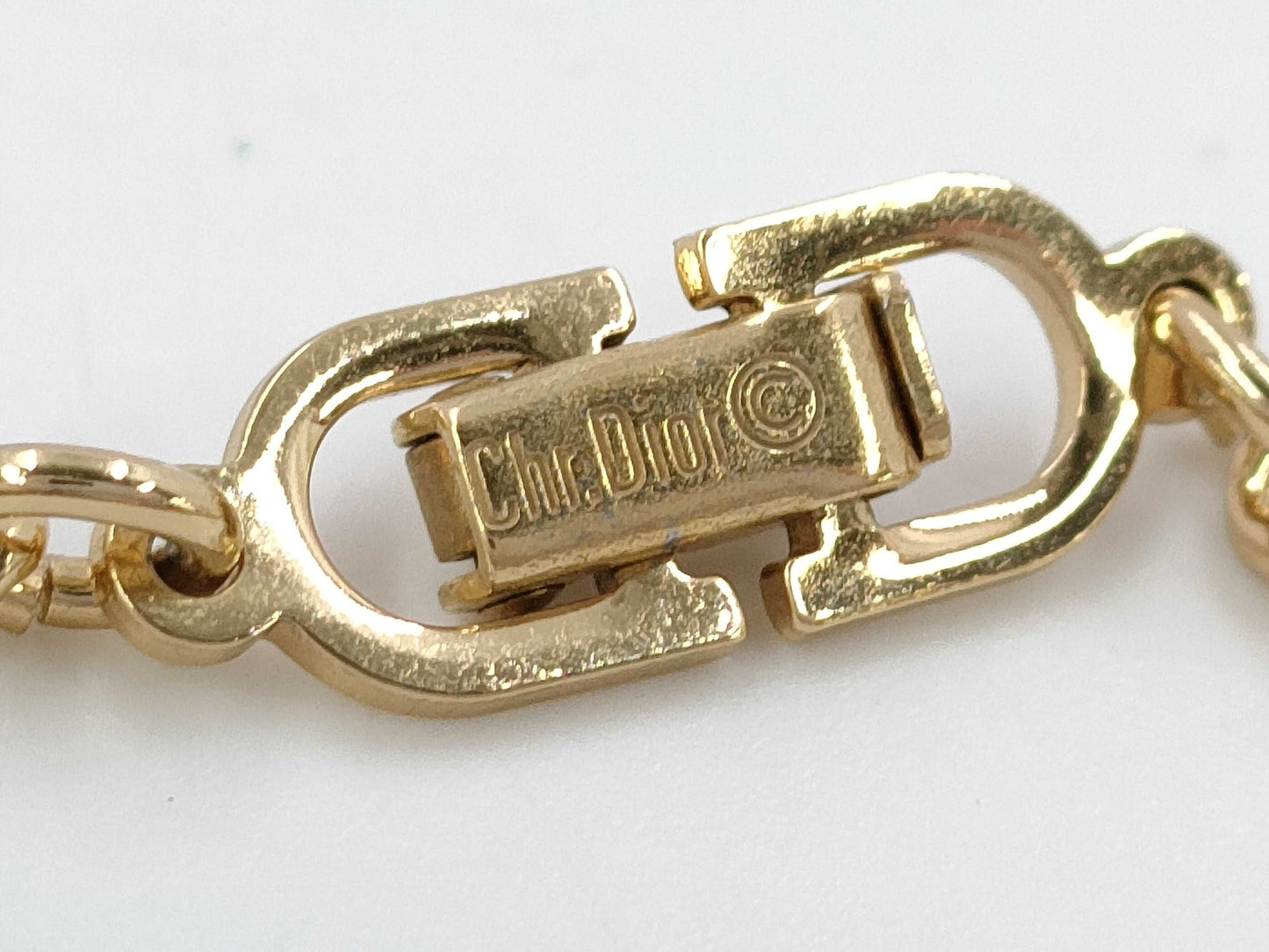 Dior CD logo gold bracelet necklace
