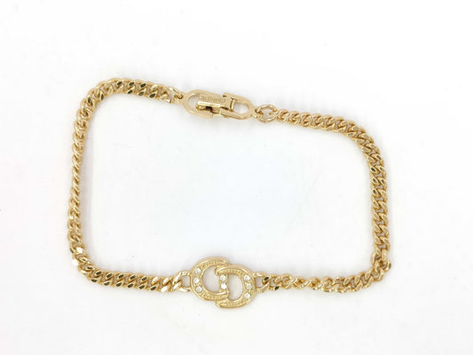 Dior CD logo gold bracelet necklace