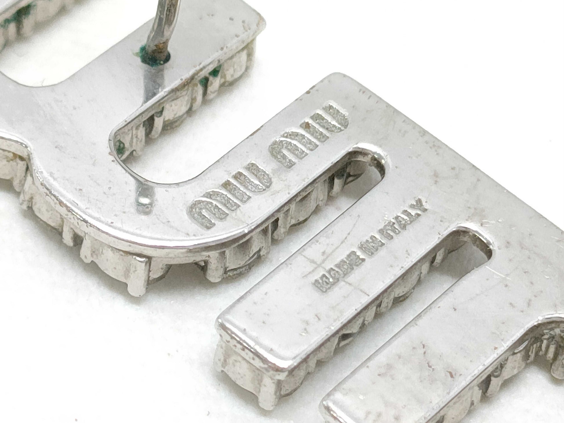 Miu Miu logo earrings