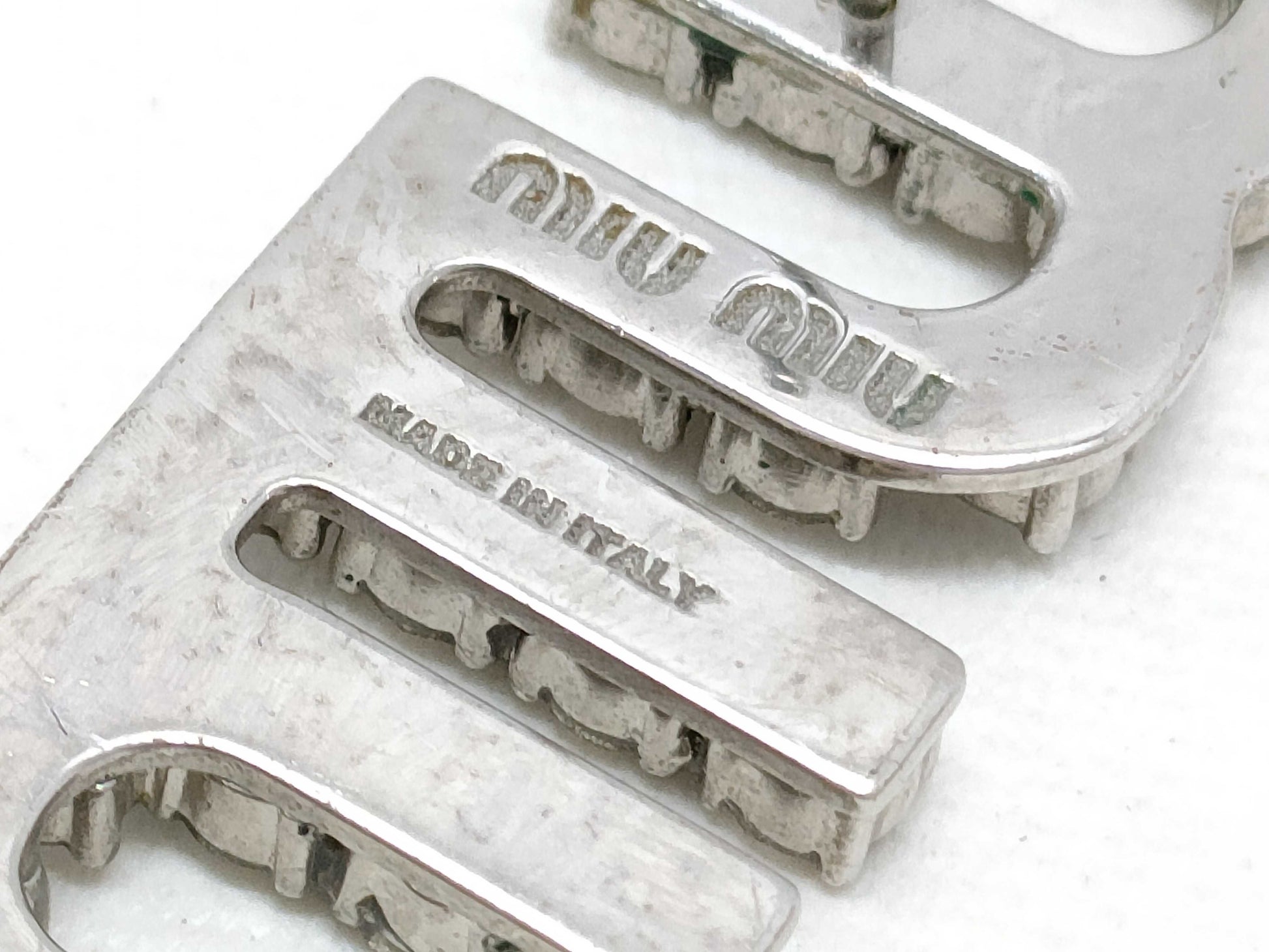 Miu Miu logo earrings