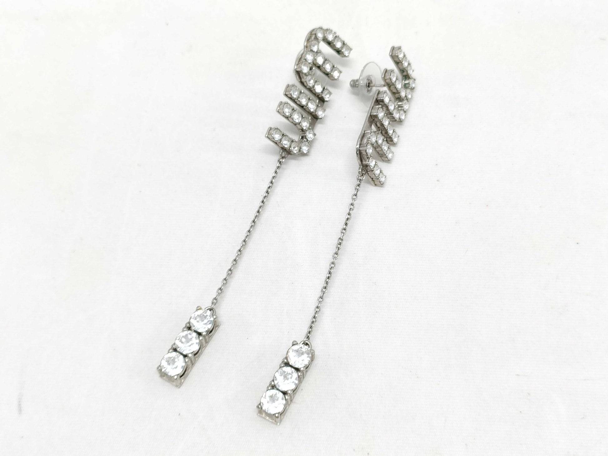 Miu Miu logo earrings