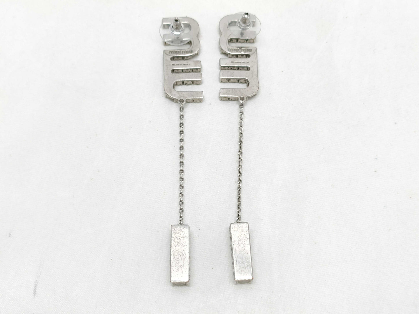 Miu Miu logo earrings