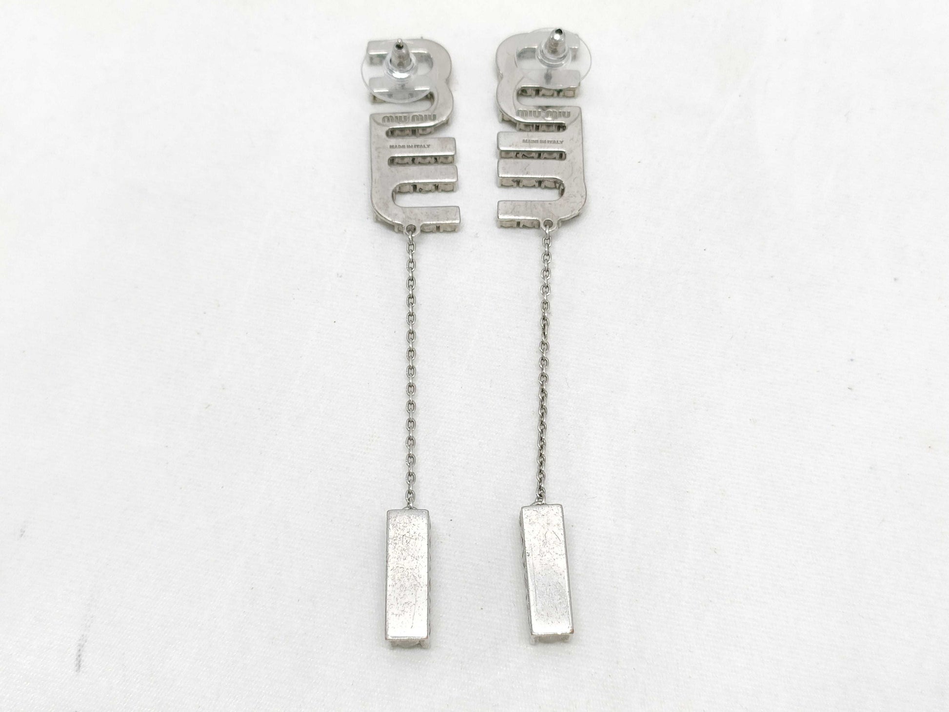 Miu Miu logo earrings