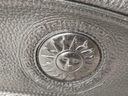 VERSACE VERSACE Leather Black Clutch Bag Second Bag