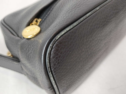 VERSACE VERSACE Leather Black Clutch Bag Second Bag