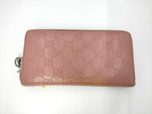 GUCCI Guccissima/Round Long Wallet/Pink Wallet
