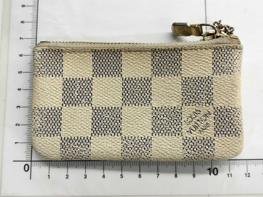 LOUIS VUITTON Damier Azur Pochette Cle Coin Case