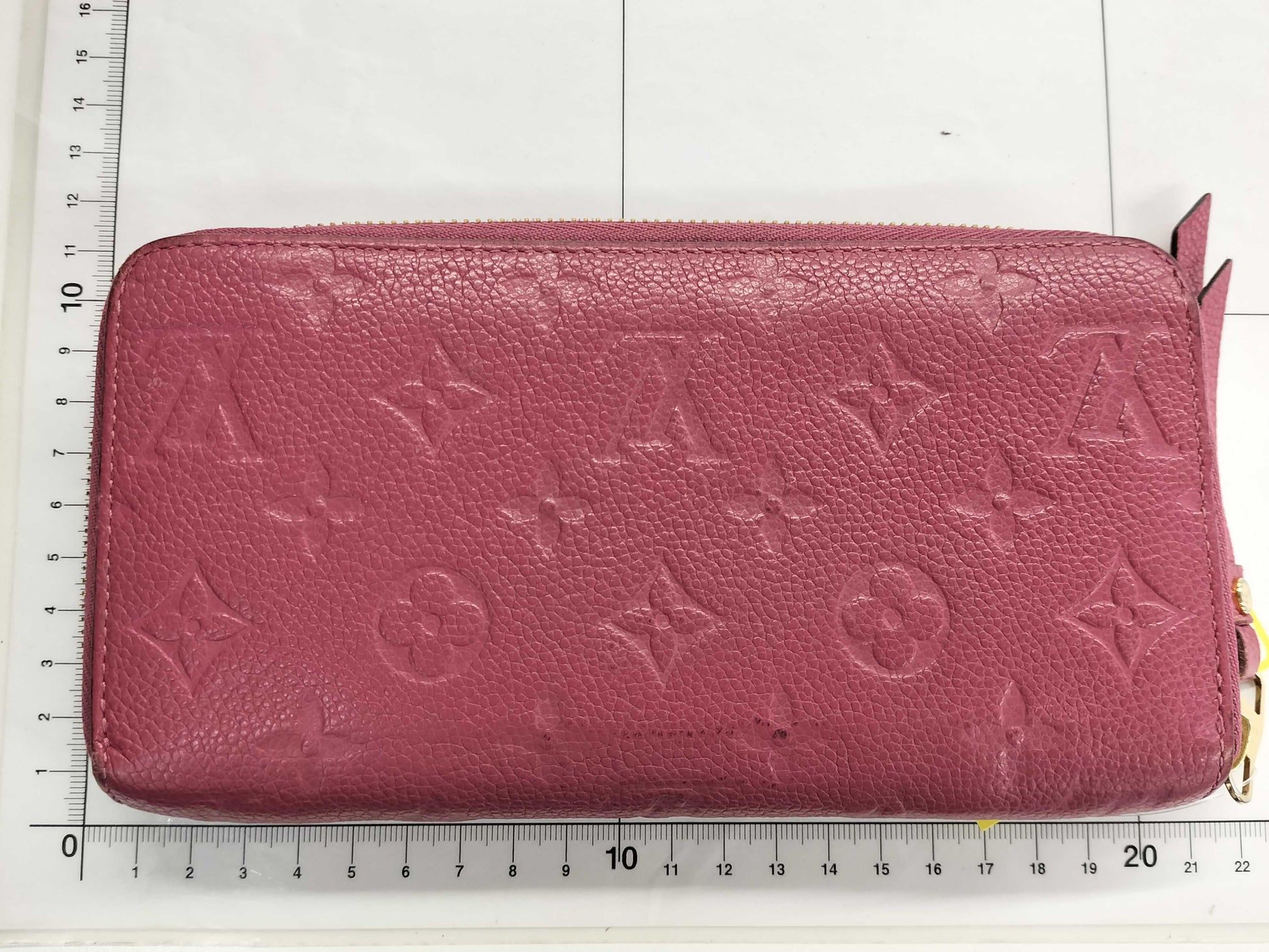 LOUIS VUITTON Monogram Empreinte Zippy Wallet Aurore Wallet