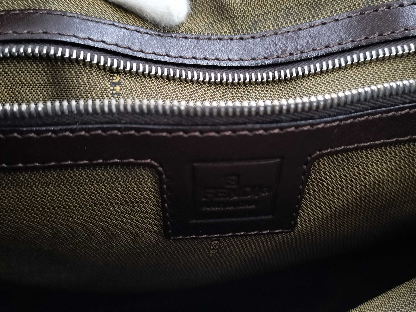 FENDI Zucca pattern tote handbag with metal hardware