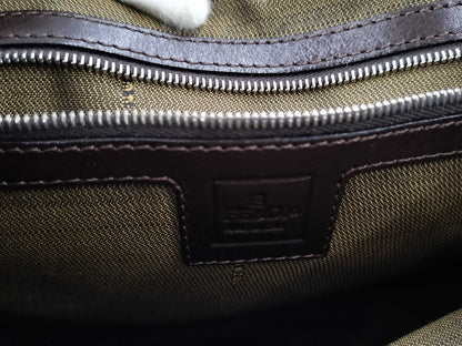 FENDI Zucca pattern tote handbag with metal hardware
