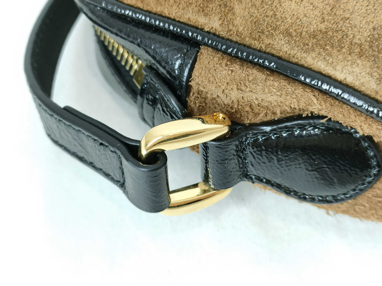 GUCCI Brown Suede Shoulder Bag 573321