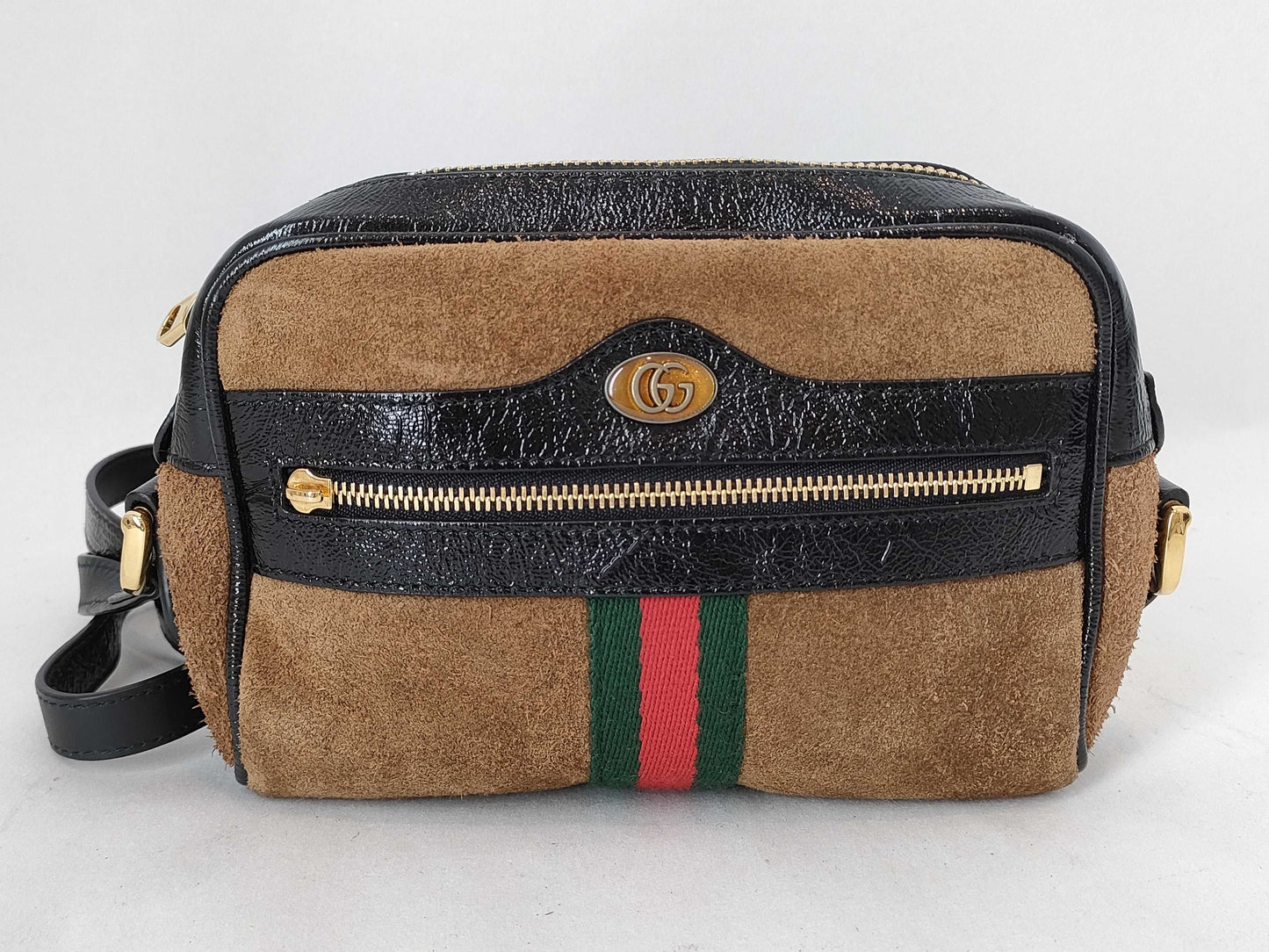 GUCCI Brown Suede Shoulder Bag 573321