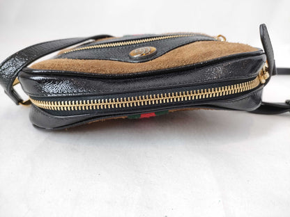 GUCCI Brown Suede Shoulder Bag 573321