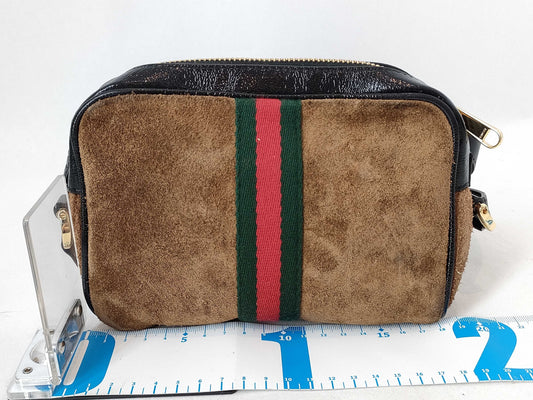 GUCCI Brown Suede Shoulder Bag 573321