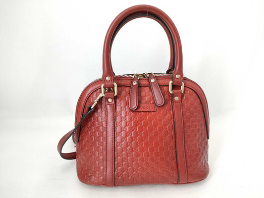 GUCCI 449654 2-Way Red Handbag