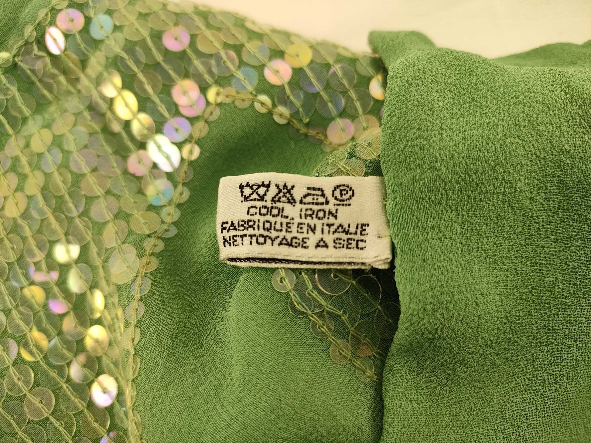 CHANEL Boxed Sequin 100% Silk Logo Scarf