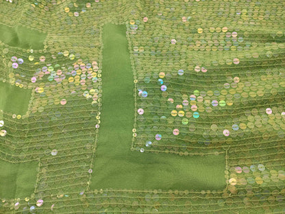 CHANEL Boxed Sequin 100% Silk Logo Scarf
