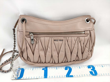 Miu Miu Chain Shoulder Bag Pink Shoulder Bag
