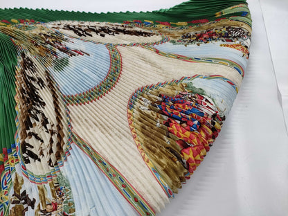 HERMES Carre Pleated Scarf