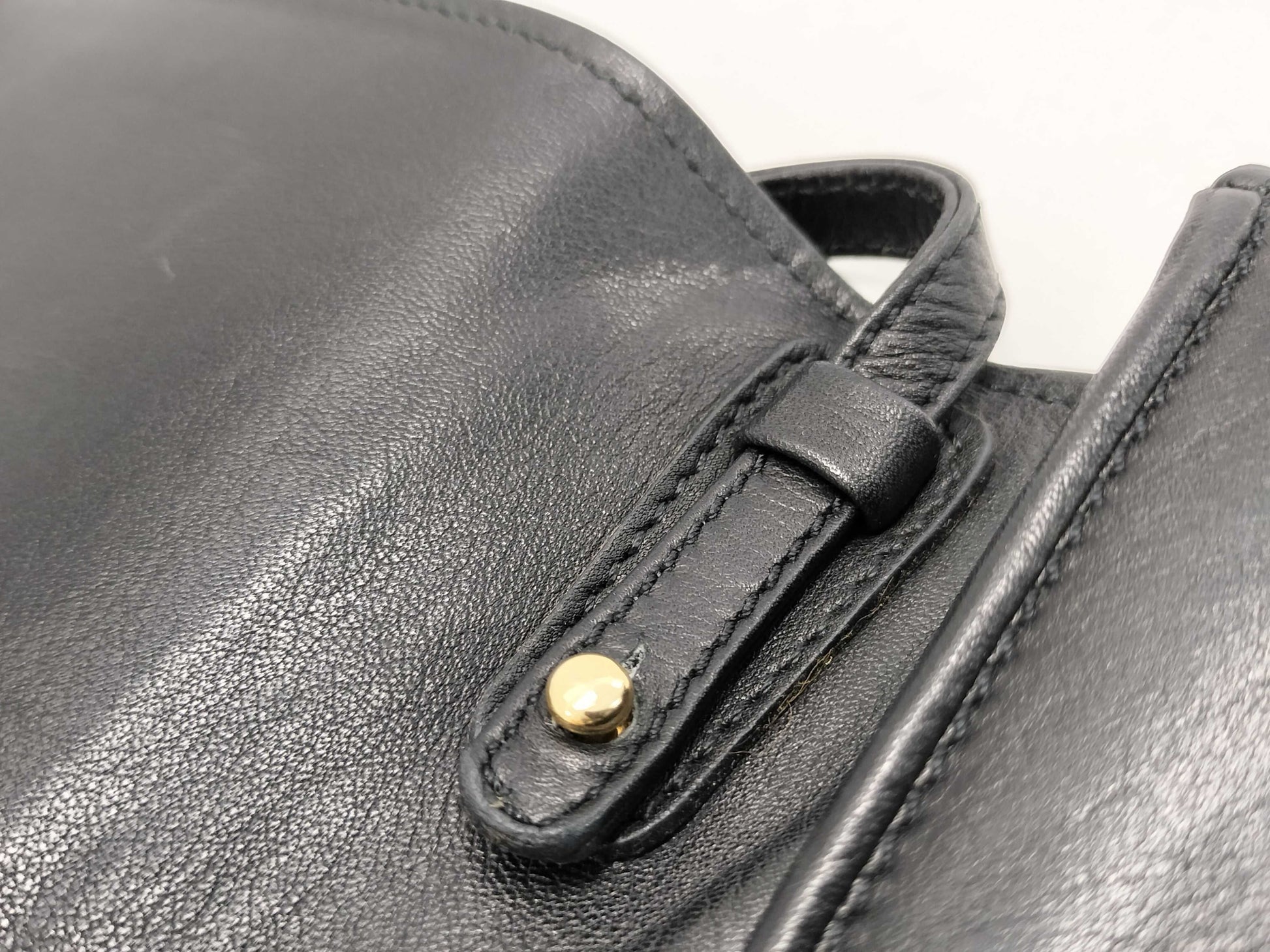 CELINE Triomphe Logo Leather Shoulder Bag