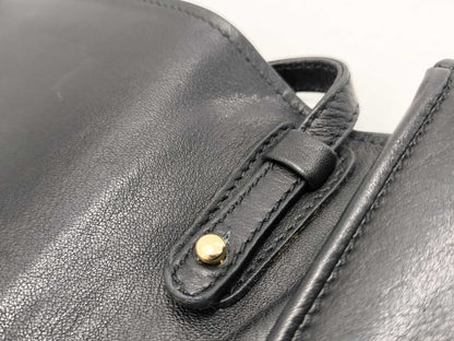CELINE Triomphe Logo Leather Shoulder Bag