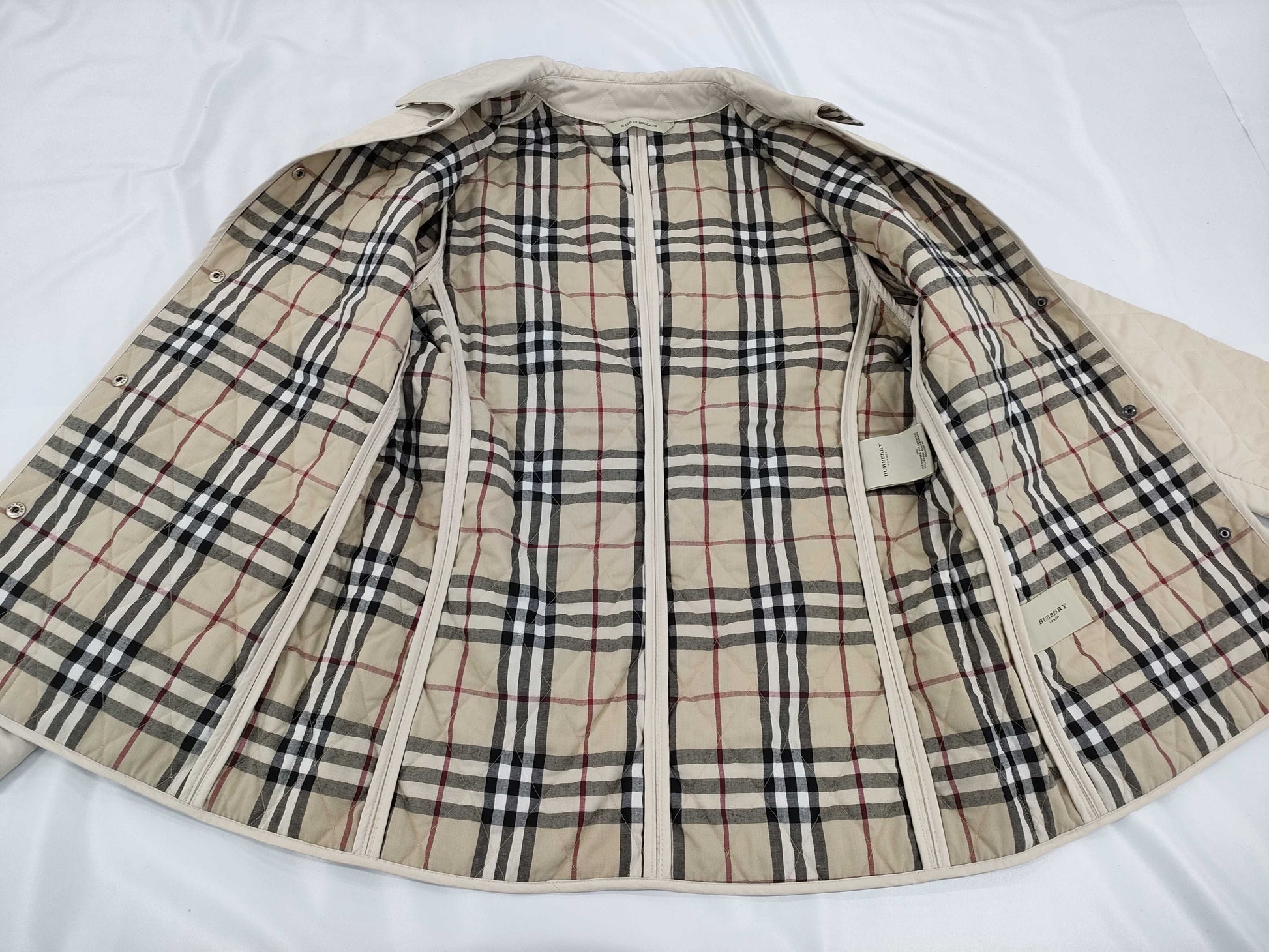 BURBERRY Check Outer Coat