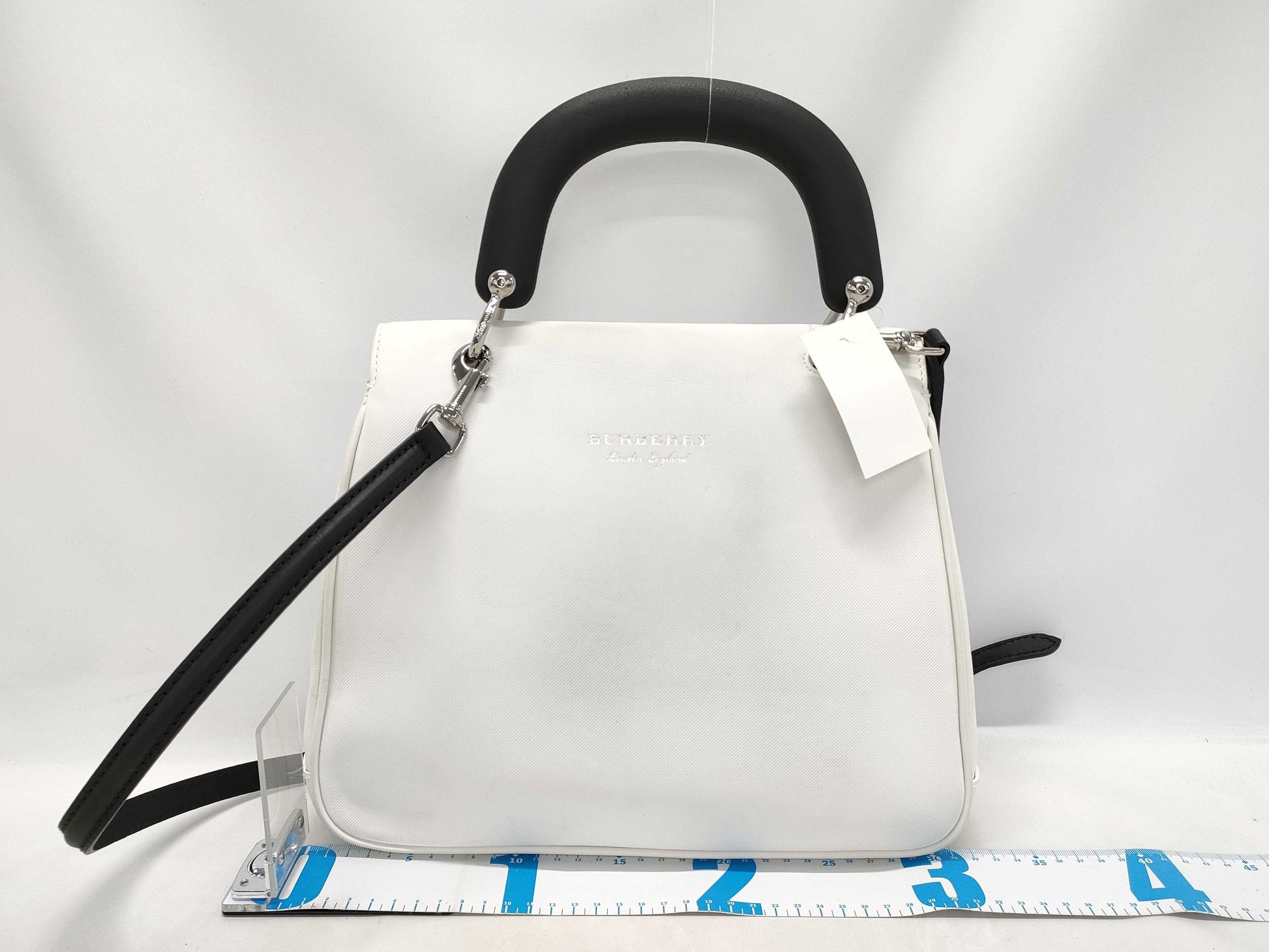 BURBERRY DK88 2WAY Shoulder Handbag White